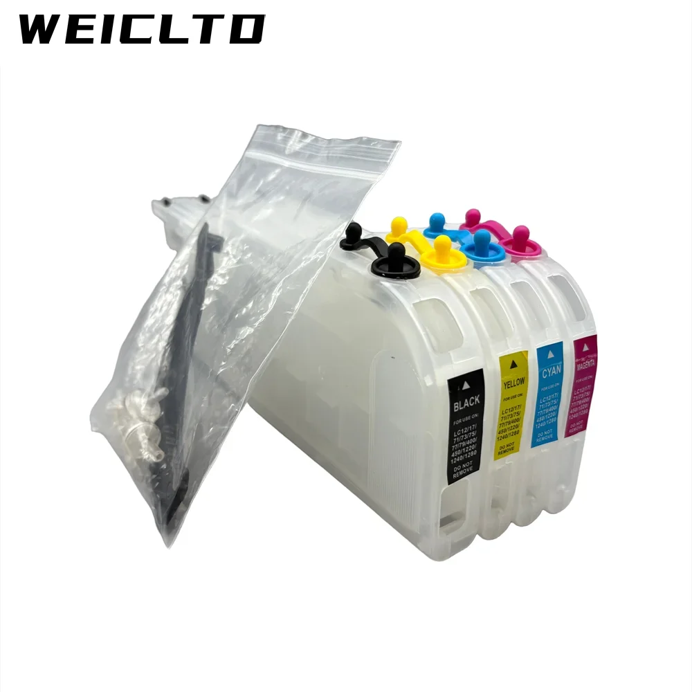 LC12 LC17 LC40 LC73 Refill Ink Cartridge No Chip for Brother LC75 LC77 LC79 LC71 LC400 LC450 LC1220 LC1240 LC1280 157C 330C 350C