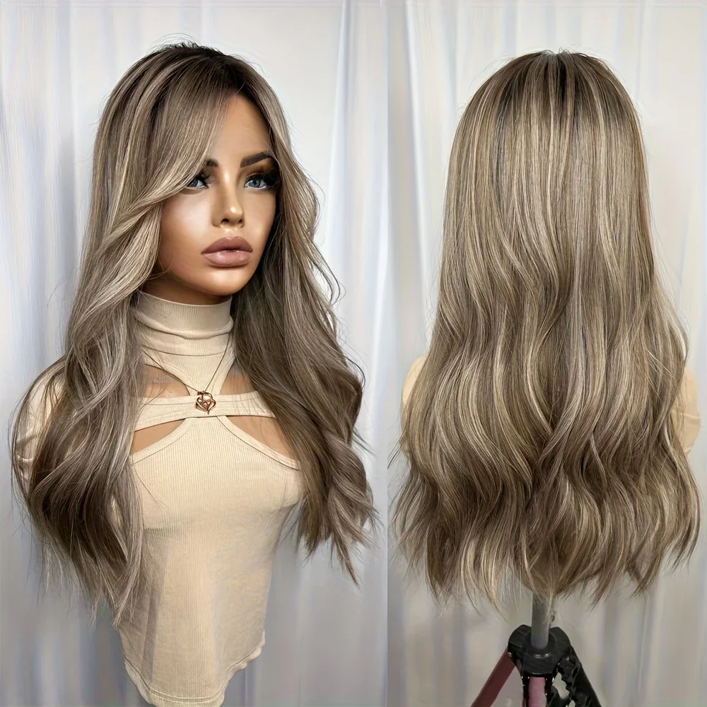 

Pre-pluckeSoft Highlight Blond body wave Hair 150 density and 13×4 100%human hair wig lace front wig, with baby hair pre plucked
