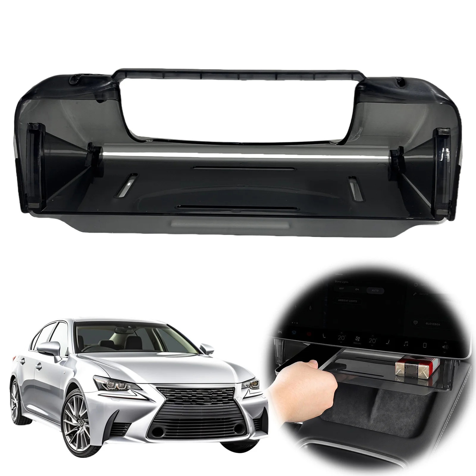 Hidden Storage Organizer for Tesla Model Y and Model YL 2025-2026 Center Console Organizer Tray Automotive Accessories