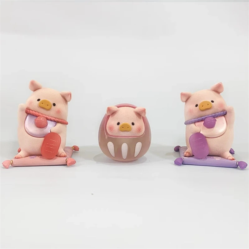 LuLu the Piggy Lucky Cat & Daruma LULU 돼지 52 장난감 액션 피규어 인형 장난감, 어린이 방 장식, 크리스마스 선물