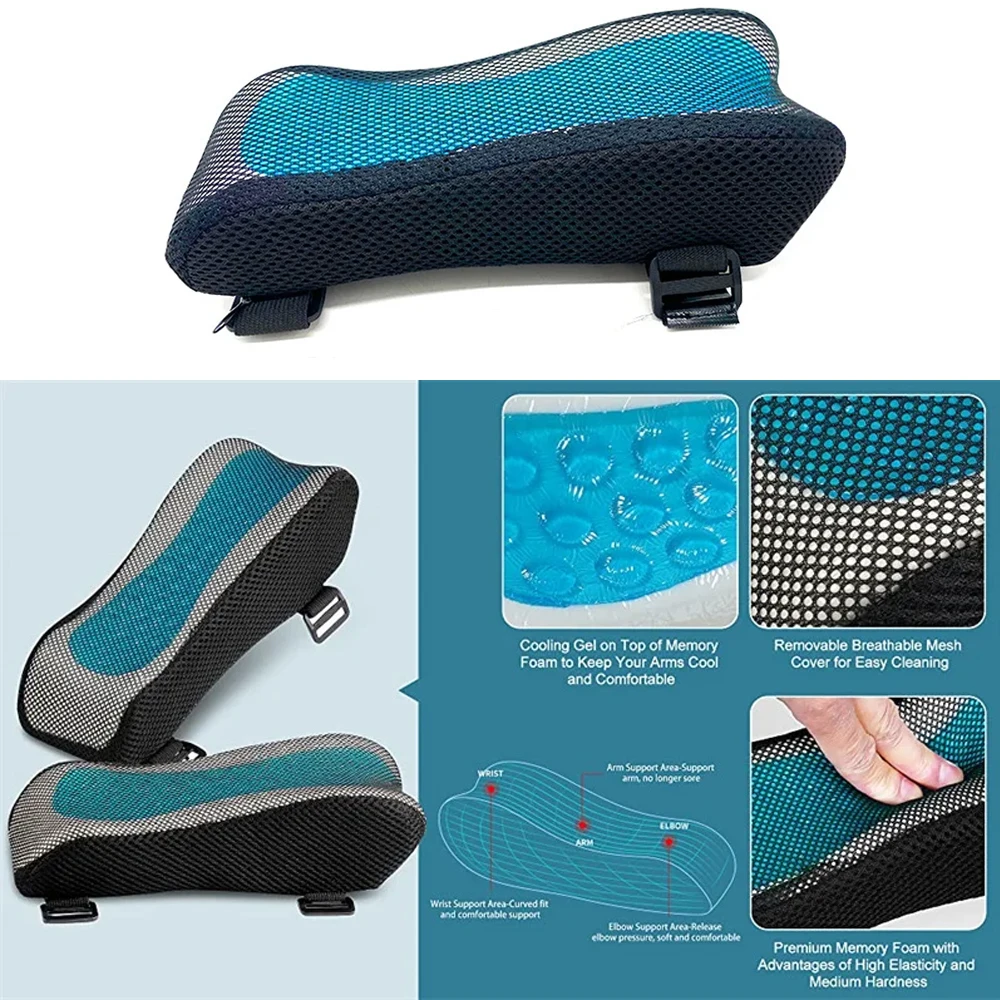 1Pcs Ergonomic Armrest Pads- Office Chair Arm Rest Cover Pillow - Elbow Support Cushion for Computer, Gaming and Desk Chairs