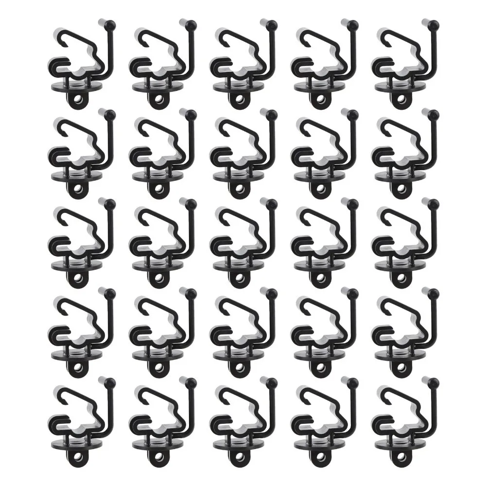 25pcs Plastic T Post Insulators Black 1.33 T Post Compatible Electric Fence Insulator 1-1/4 Inch Compatible Wire Holding Clips