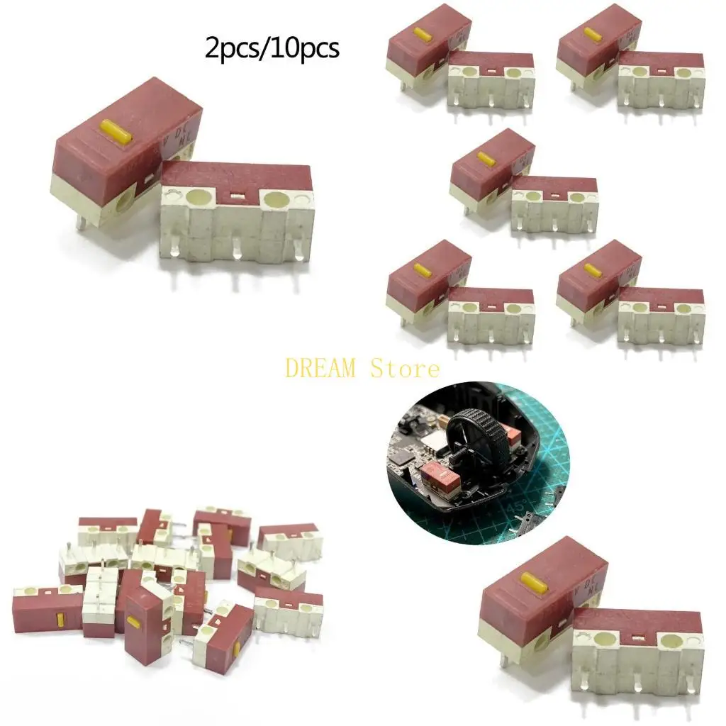 Muis Micro Switch 3Pins Huano MICE MICRO MUTE KNOP Microswitch Yellow Dot Best Sale