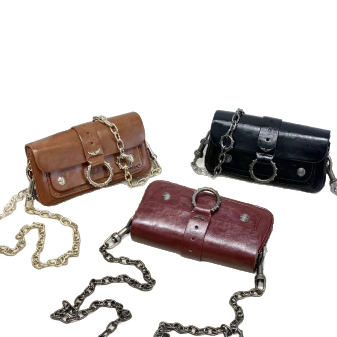 حقيبة كلاسيكية ZV للنساء من الجلد مربعة صغيرة عصرية متعددة الاستخدامات بجناح تحت الإبط بكتف واحد وحقيبة كروس مائلة مناسبة يومية