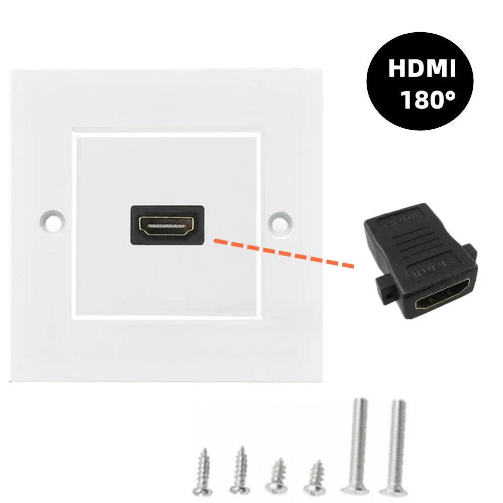 Plaque murale Compatible HDMI 86mm, prise HDMI, Support de montage sur panneau 4K 60Hz HDR 1080P 3D 