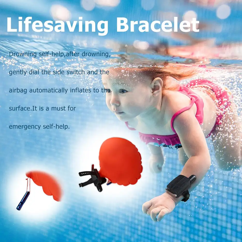 

Portable Anti Drowning Lifesaving Bracelet Floating Swimming Safety Rescue Device Wristband Water Aid Lifesaver for Water Sports