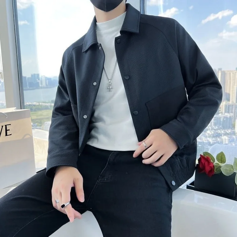 

2025 Autumn Men's Premium Green Baseball Jacket Stylish Workwear Outerwear with Edgy Badass Aesthetic