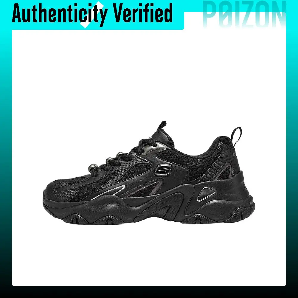 Skechers DLITES Chunky Sneakers Women's Low-top All Black 150832-BBK