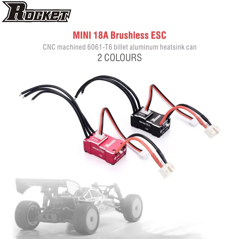 BoMsRocket Mini 18A Brushless ESC Electric Speed Controller For Kyosho Mr03 Pro Atomic DRZ 1/24 1/28 1/32 RC Mini-Z Drift Car 14