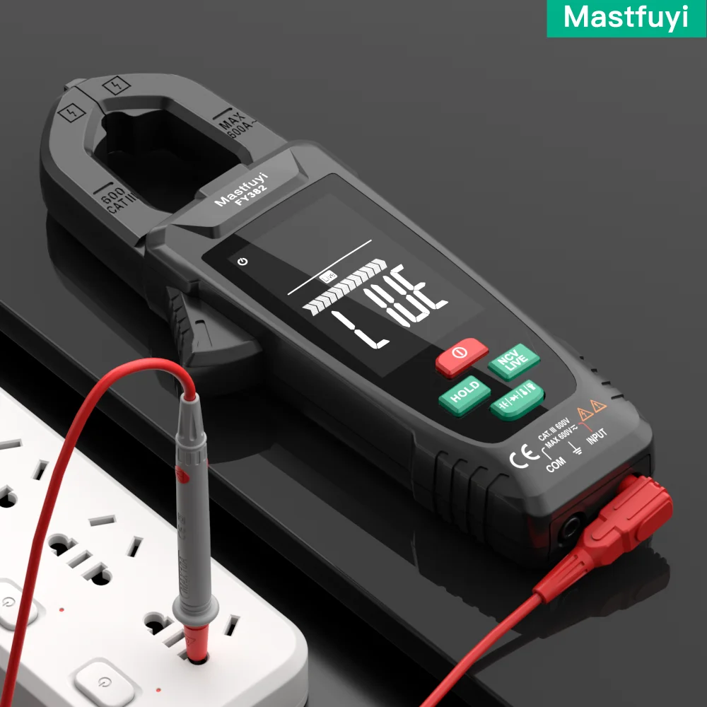 MASTFUYI digitale stroomtang 3-in-1 multifunctionele multimeter en elektrische tester en temperatuurmeter True RMS NVC inductie Ammet