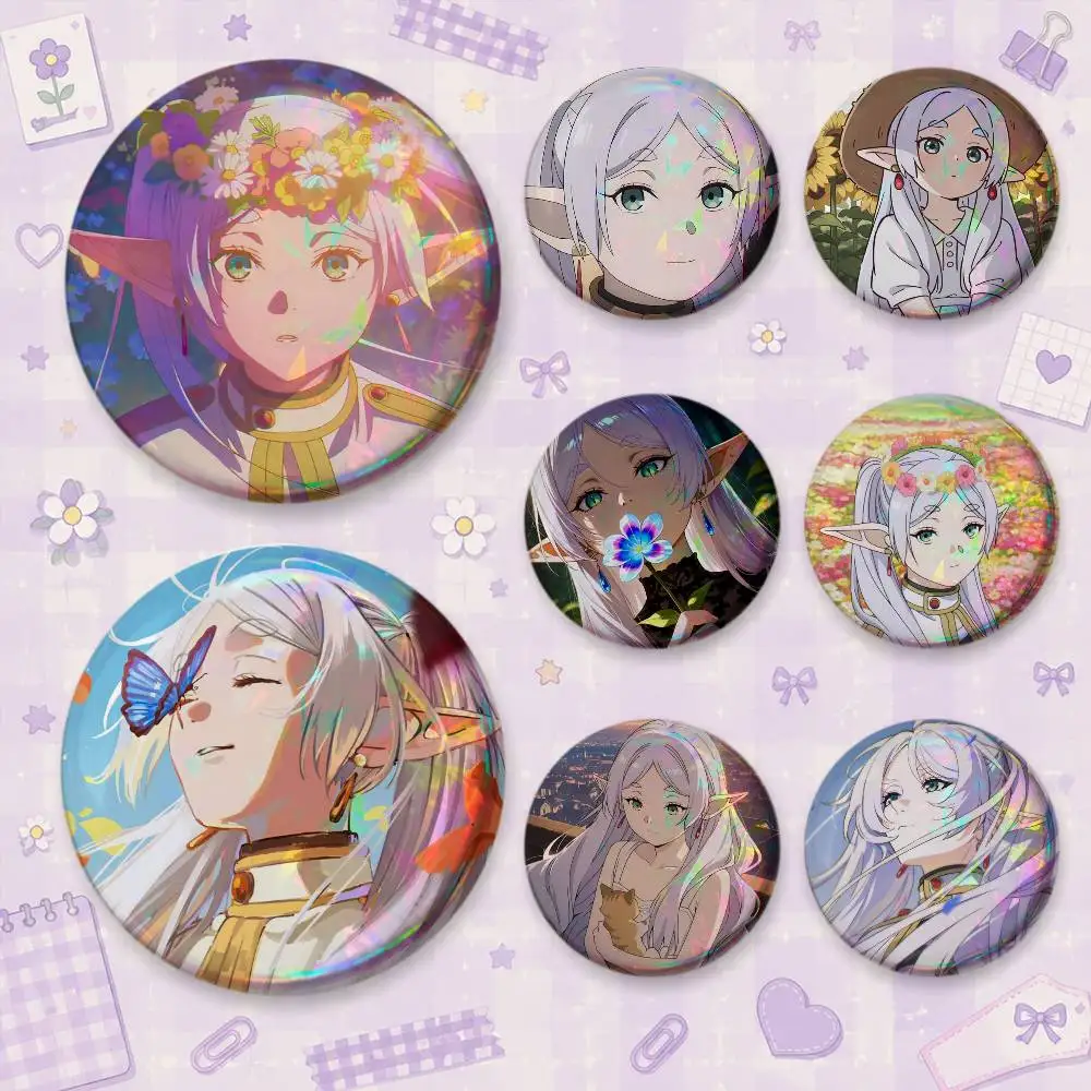 Anime F-Frieren Beyond J-Journey's End Brooches Cartoon Badge Pins Backpack Hat Accessories Friend Gift