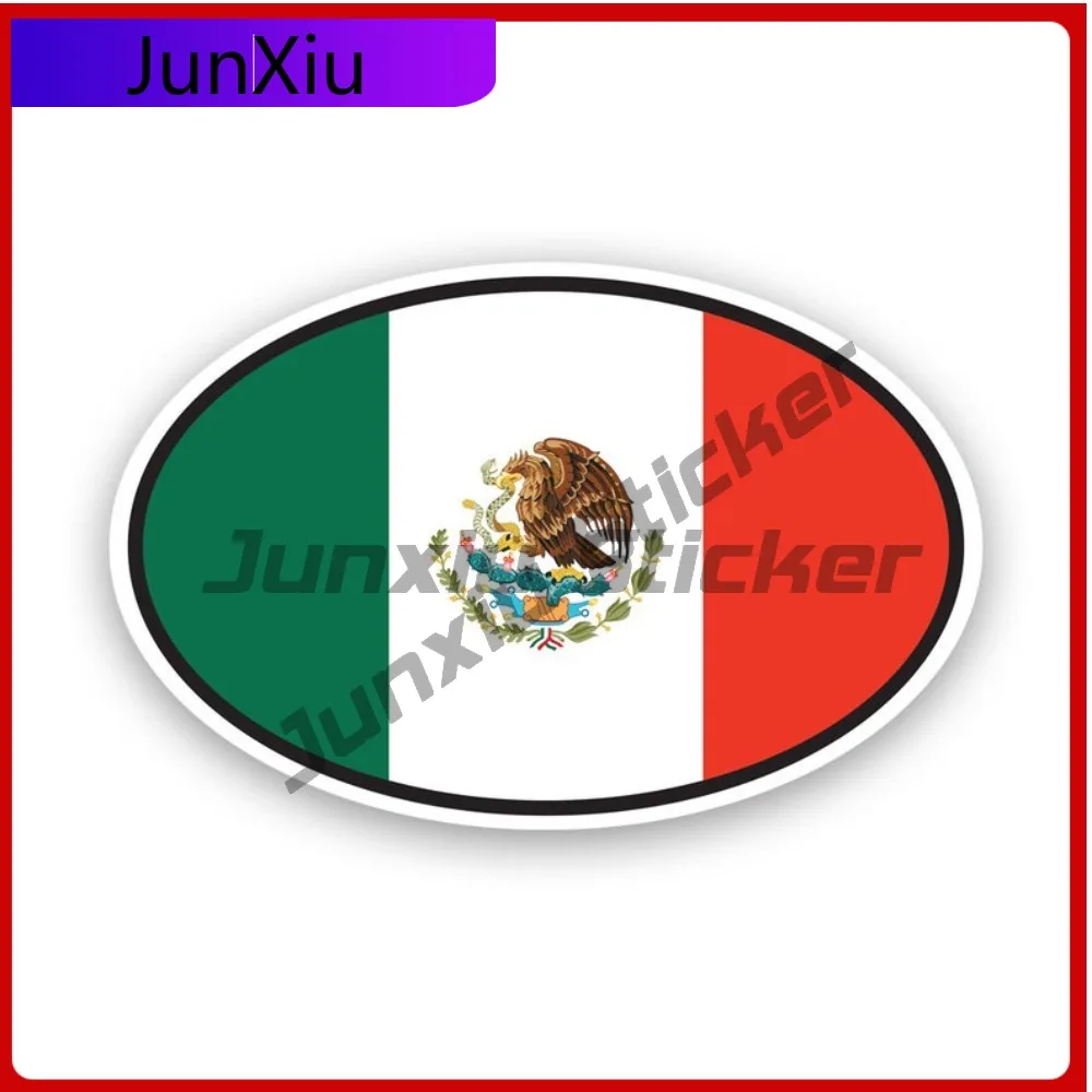 

Mexico Oval Sticker Uv Protected Decals Mexican Flag Country Code Euro Mx V7 State Flag Patriotic Car Sticker Vinyl Decal Round