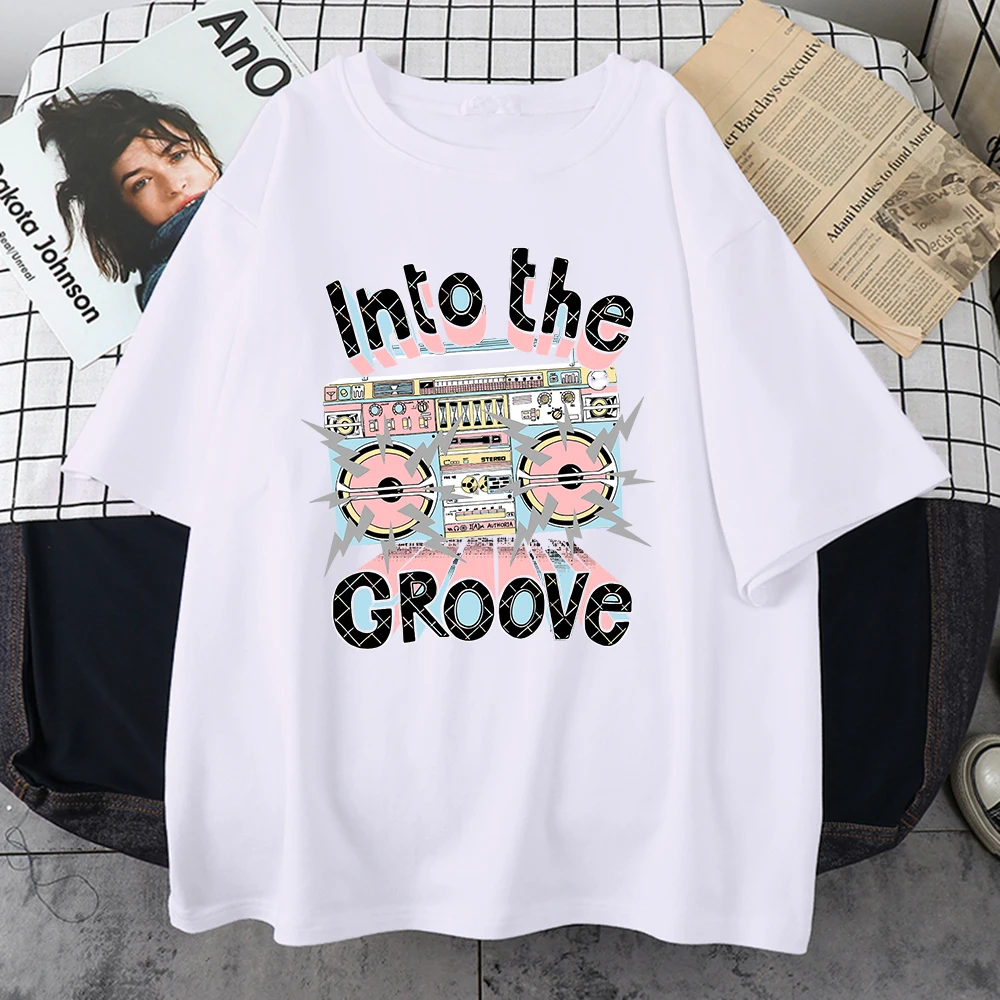 Into The Groove Dynamic Music Festival Women Tshirt Daily Casual Tee Shirts Harajuku Fashion Clothing Quality Basic Short Sleeve