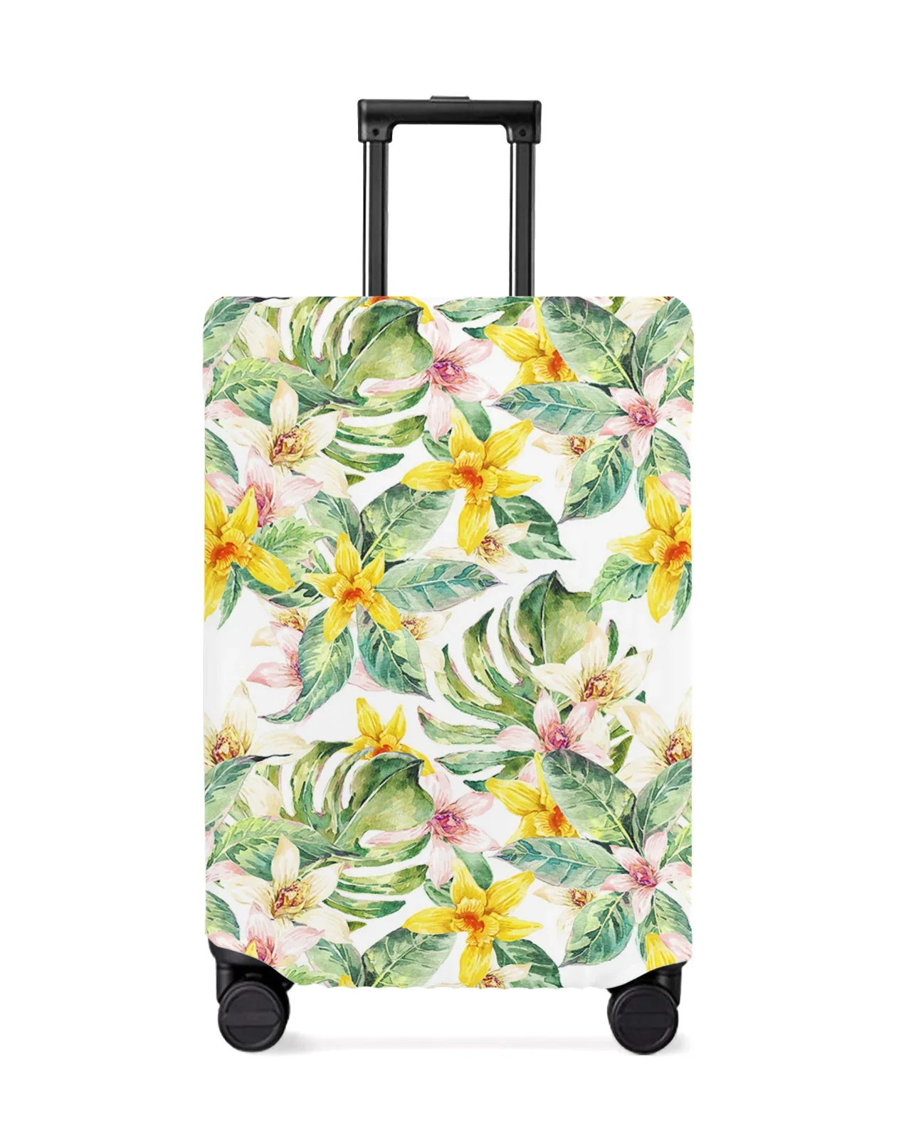 Tropical Plant Plumeria Summer Travel Luggage Protective Cover for Travel Accessories Suitcase Elastic Dust Case Protect Sleeve