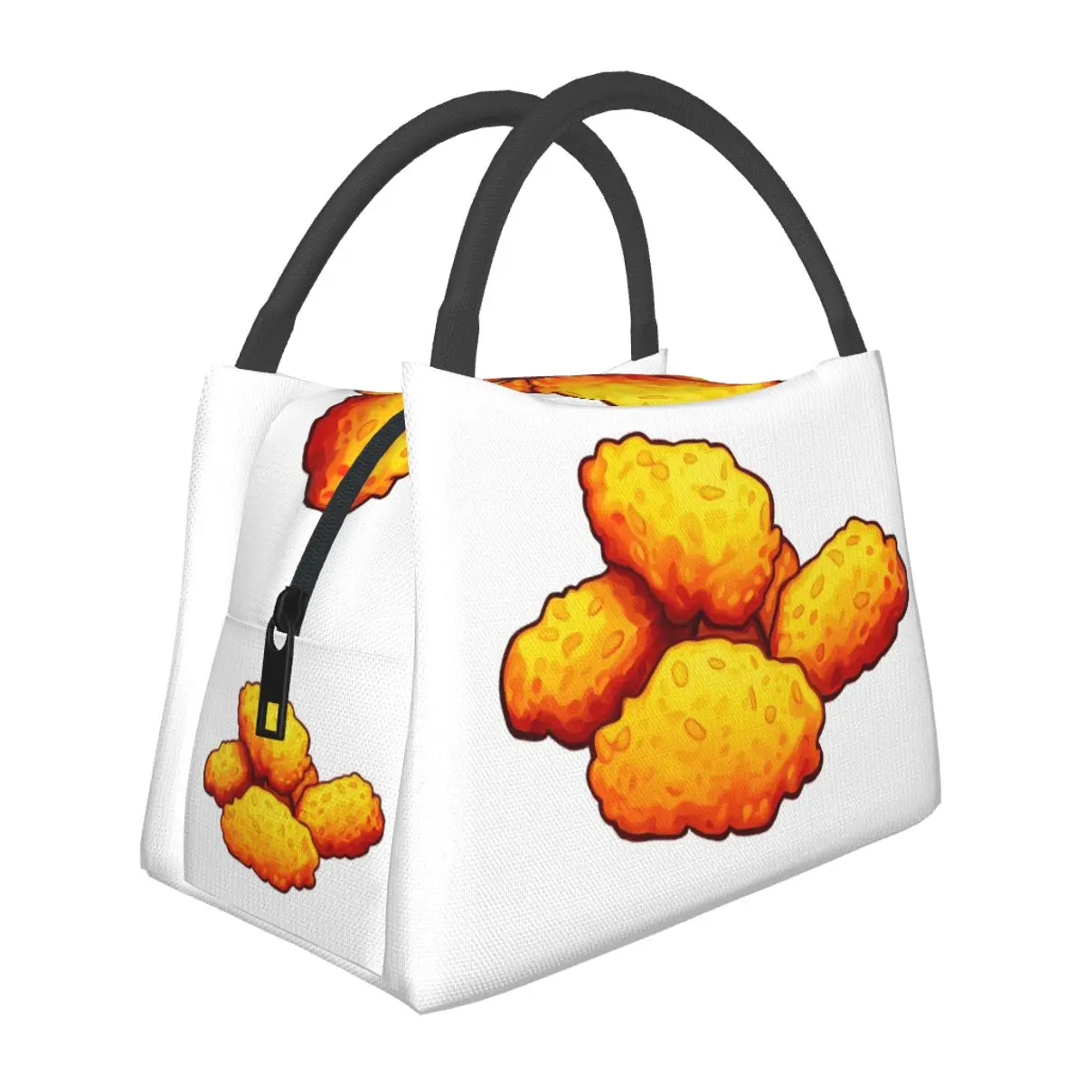 

Сумки для обеда Tasty Chicken Nuggets, изолированная коробка для бенто, многоразовая сумка для обеда, сумки для пикника, термосумка-холодильник для женщин и детей, работа