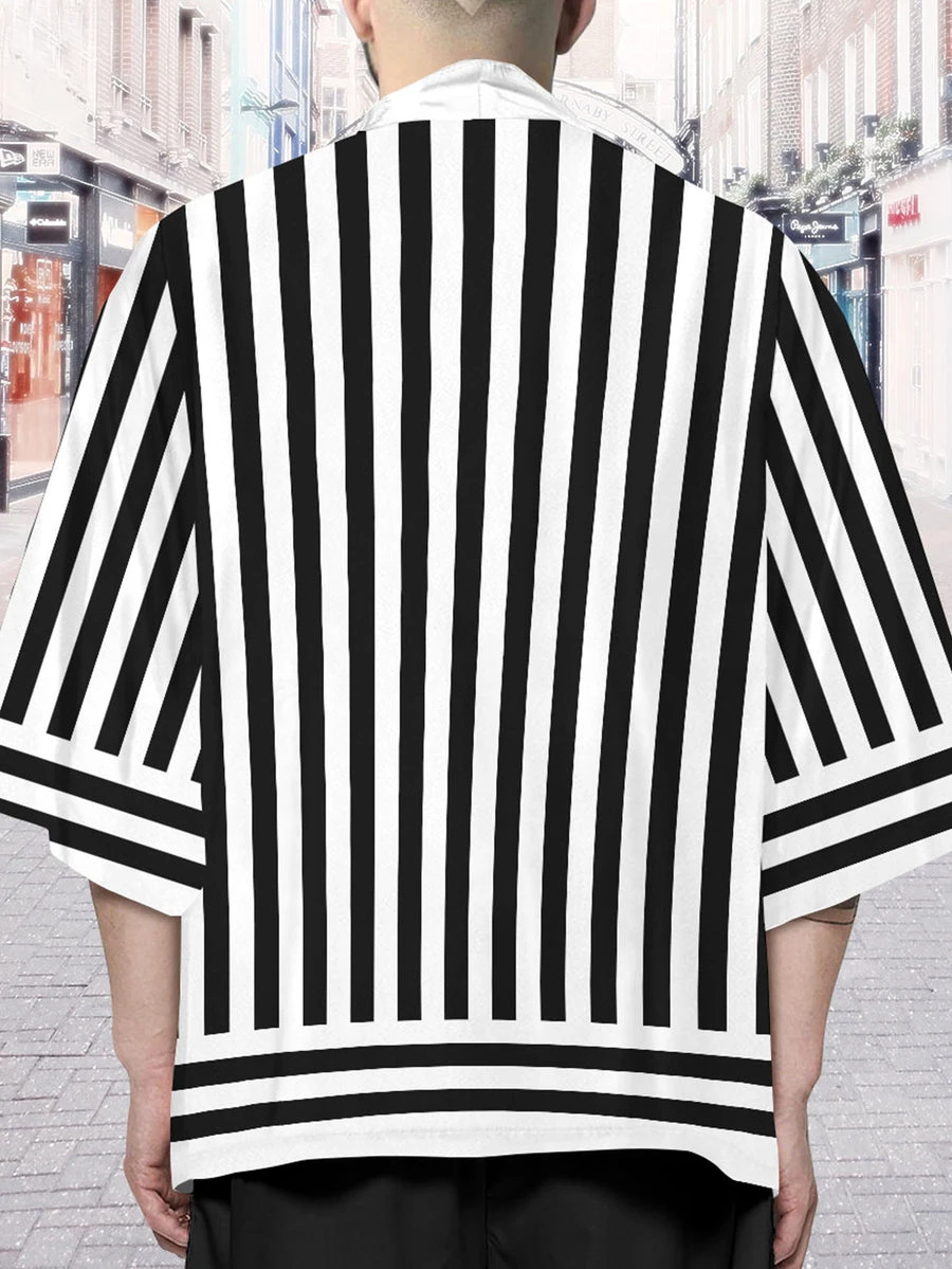 Obanai Iguro Kimono Kimono Cape Lose Dreiviertelärmel Strickjacke Robe Haori