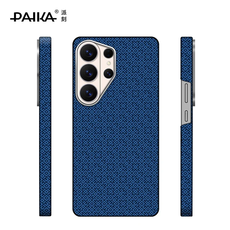Ultra Thin Carbon Fiber For Magsafe Magnetic Phone Case For Samsung Galaxy S24 S25 S26 Ultra Alloy Lens Wireless Charging Cover