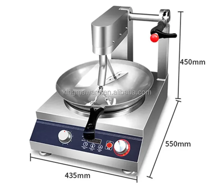 Chinese Hotel Restaurants Using Automatic Cooking machine Electric 5kw Fried Pot Machine