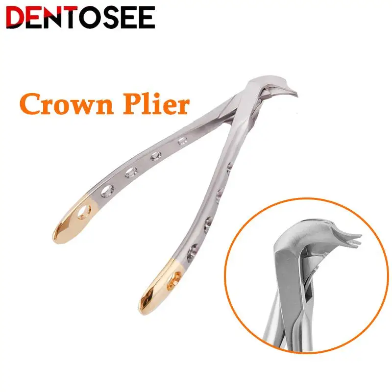 Dental Crown Breaking Forceps Tooth Crown Remover Plier Dental Root Elevator Broken Crown Remover Surgical Dentist Tools