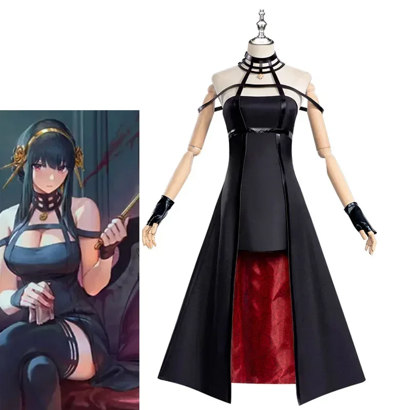 Yor Forger-伸縮性のあるコスプレ,完全に一緒に,コミック,ロー,イヤリング,ハイウィッグバンド,コスプレ用