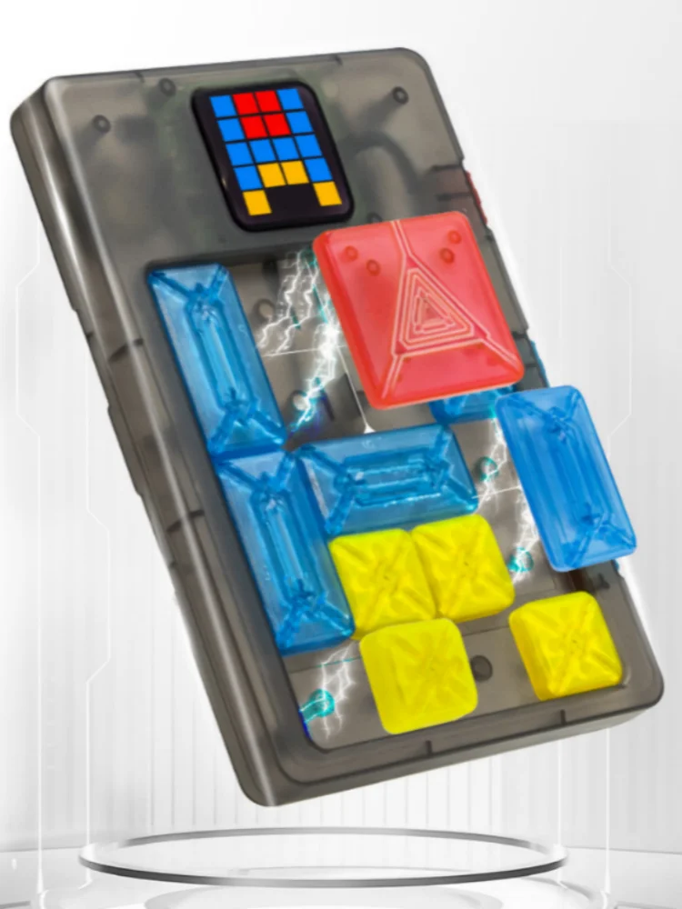 AI Huarong Dao Magnetic Attraction Building Blocks Sliding Puzzle, 500+ Levels, Logical Thinking Training Toy
