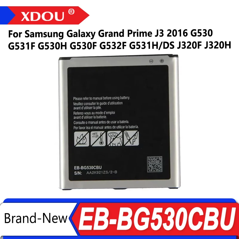 Brand New  EB-BG530CBU EB-BG530CBE 2600mAh Battery For Samsung Galaxy Grand Prime J3 2016 G530 G531F G530H G530F G532F
