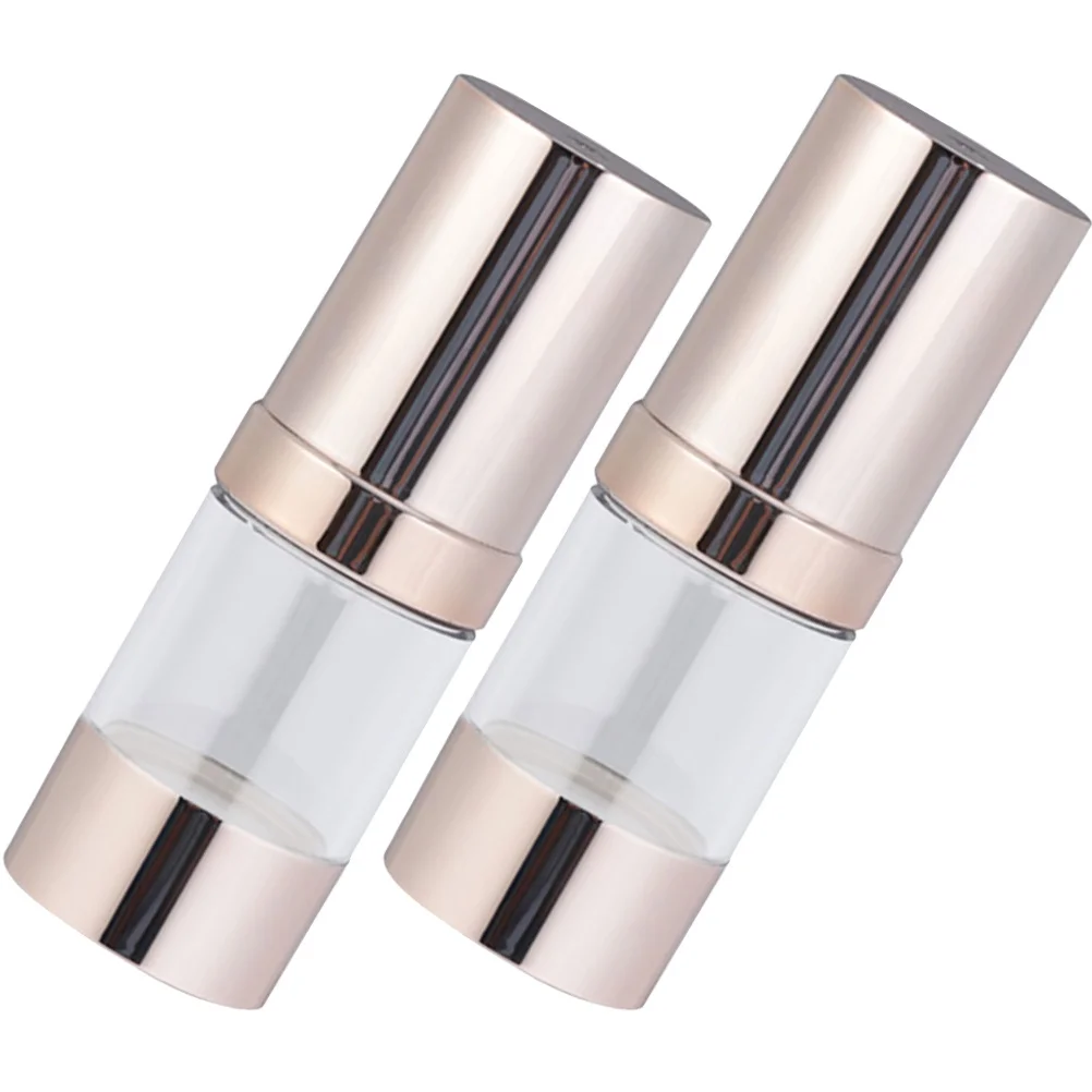 

2Pcs Airless Pump Bottles Vacuum Bottles Multi-Use Containers Travel Lotion Dispensers Leak Proof Reusable