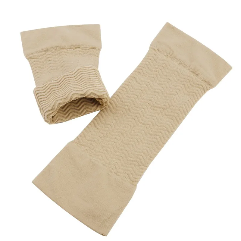 Mulheres compressão elástica braço moldar mangas emagrecimento braço shaperwear mangas para brazo perda de peso cotovelo massageador braço envoltórios