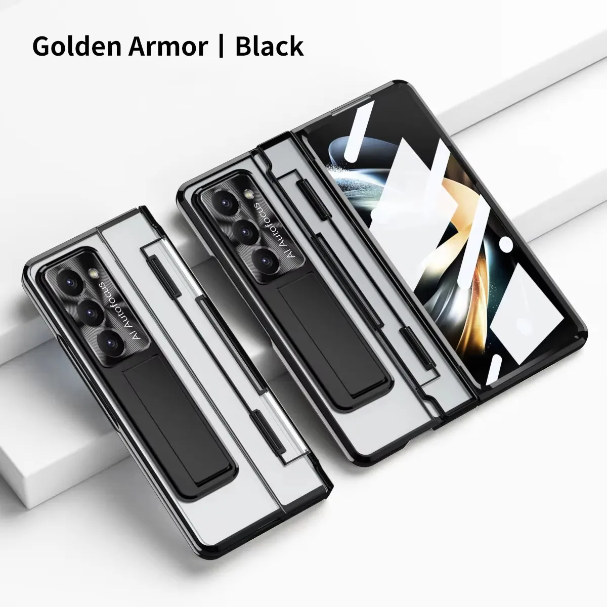 Transparent Hinge Protective Case For Samsung Galaxy Z Fold 7 6 5 4 3 Plated Lens Film With Screen Z Fold6 Fold7 Protector Cover