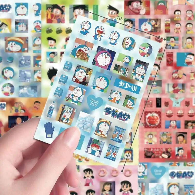

Doraemon Kawaii Cut Film Stickers Packaging Material Waterproof Sticker Cartoon Diy Hand Account Cup Sticker Toy Gifts for Girl