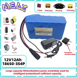 New portable 3S4P12V12000mah rechargeable lithium-ion battery pack for LED lights backup camera 12V mobile power Etc+charger