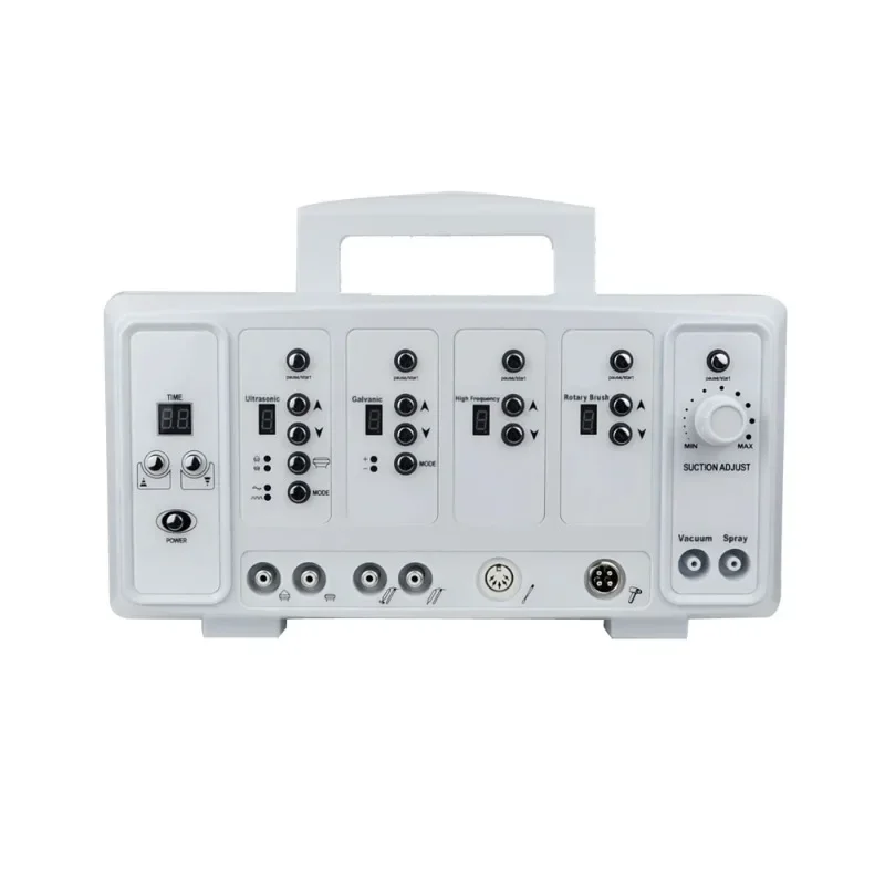 6-In-1 Huidverzorging Schoonheidsapparaat Hoogfrequente Gezichtsmachine Galvanische Ion Ultrasone Sonoforese Massage Diepe Reinigingsborstel