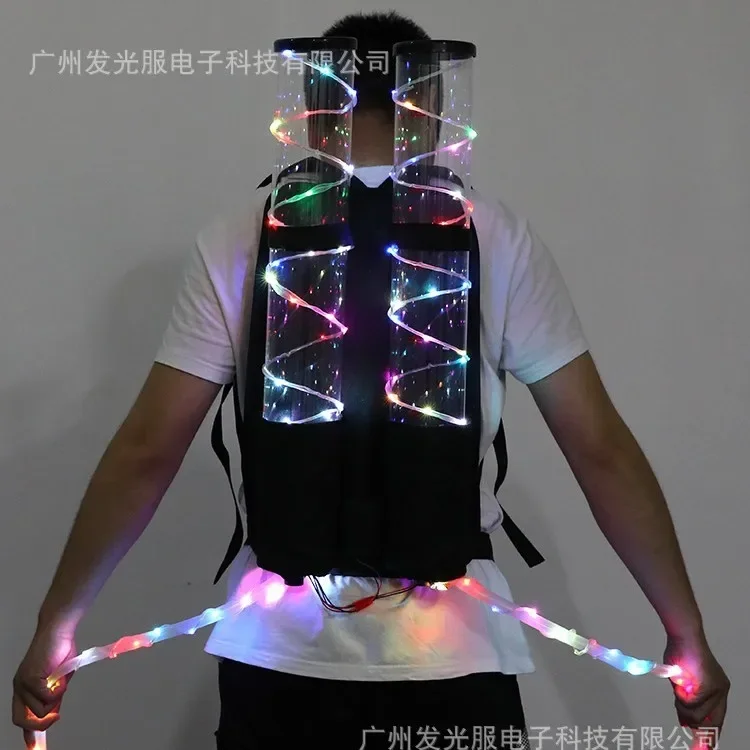 LED Luminous Cocktail Beer Barrel Back Barrel Bar KTV Backpack Luminous Clothing Champagne Barrel