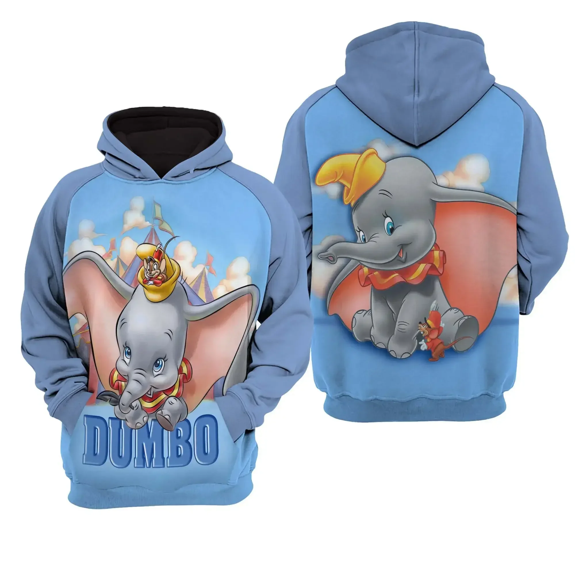 2024 New Love Dumbo Elephant Hoodie Disney Dumbo Cartoon Men's and Women's HOODIE