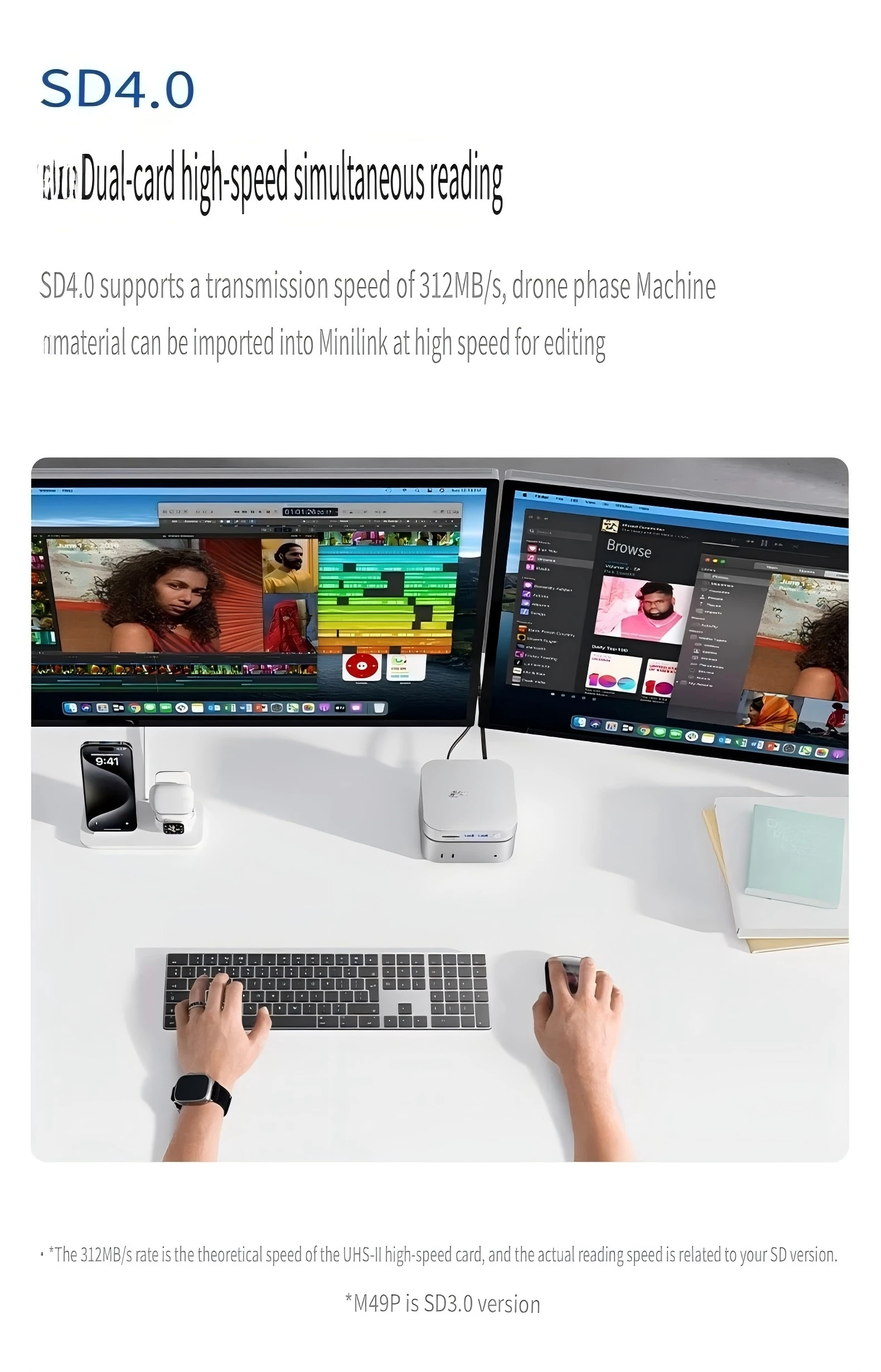 محول محطة إرساء Macmini M4 M.2 حاوية القرص الصلب المتوافقة مع ملحق سطح المكتب Thunderbolt 3/4