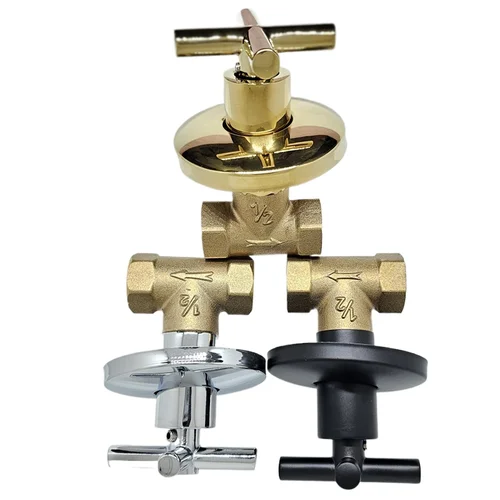 Imagen 2 del producto Válvula de interruptor de ducha de agua individual tipo pared enterrada G1/2, válvula de ducha oculta de temperatura constante para baño atornillado a mano, Solo Frío