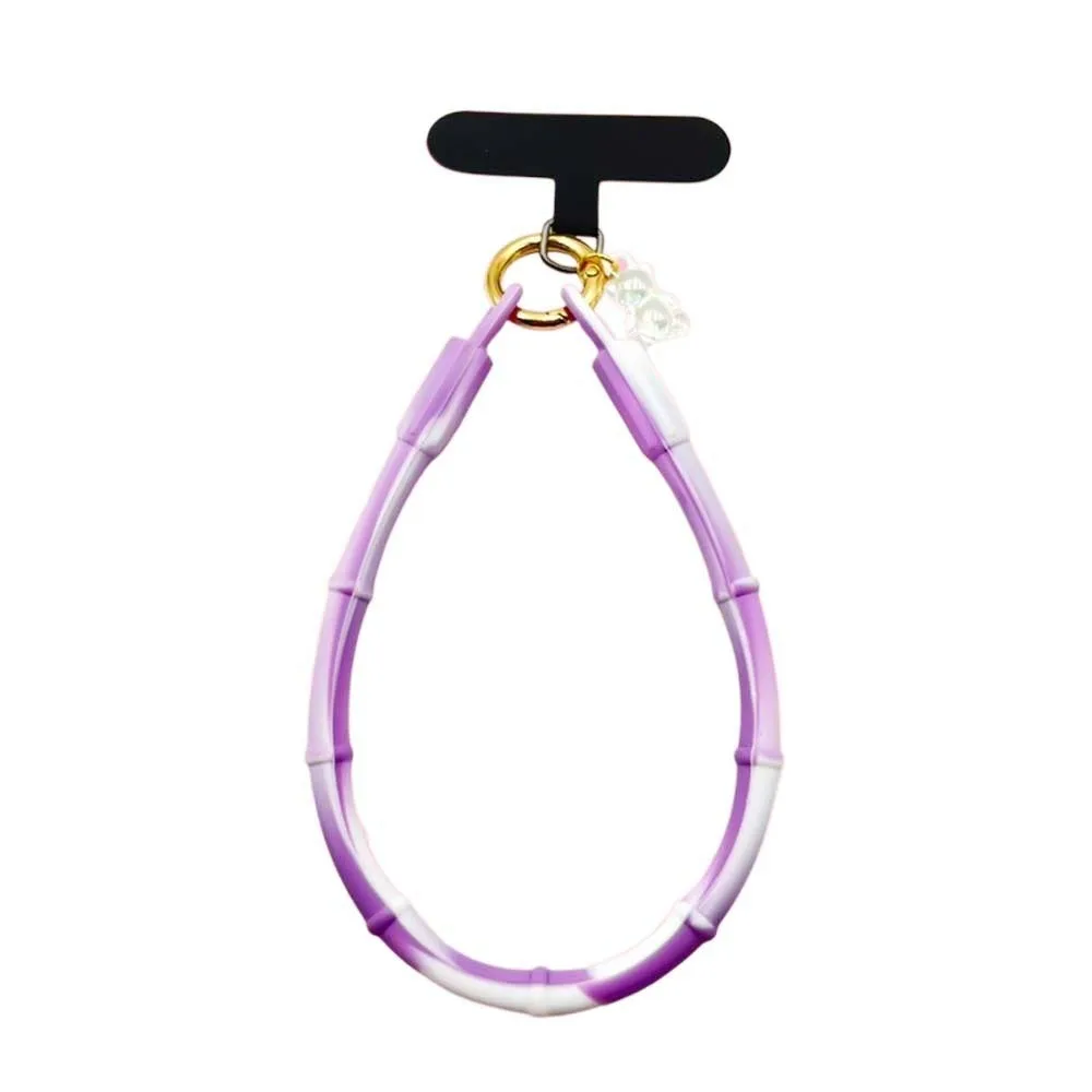 

Waterproof Silicone Phone Lanyard Hanging DIY Wrist Lanyard for Phone Gradient Color Round Buckle Handset Strap Rope Men