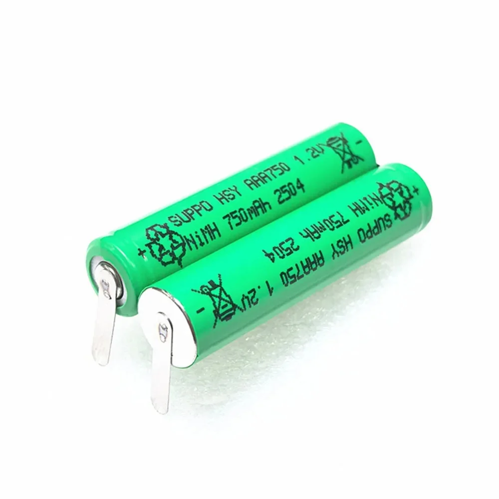 2PCS/Pack 2.4V 750mAh HSY-AAA0.75-PHP Ni-Mh Battery for Philips HC3410 HC3426 HC5446 HC5447 HC5450 BT9290 QC5130 Electric