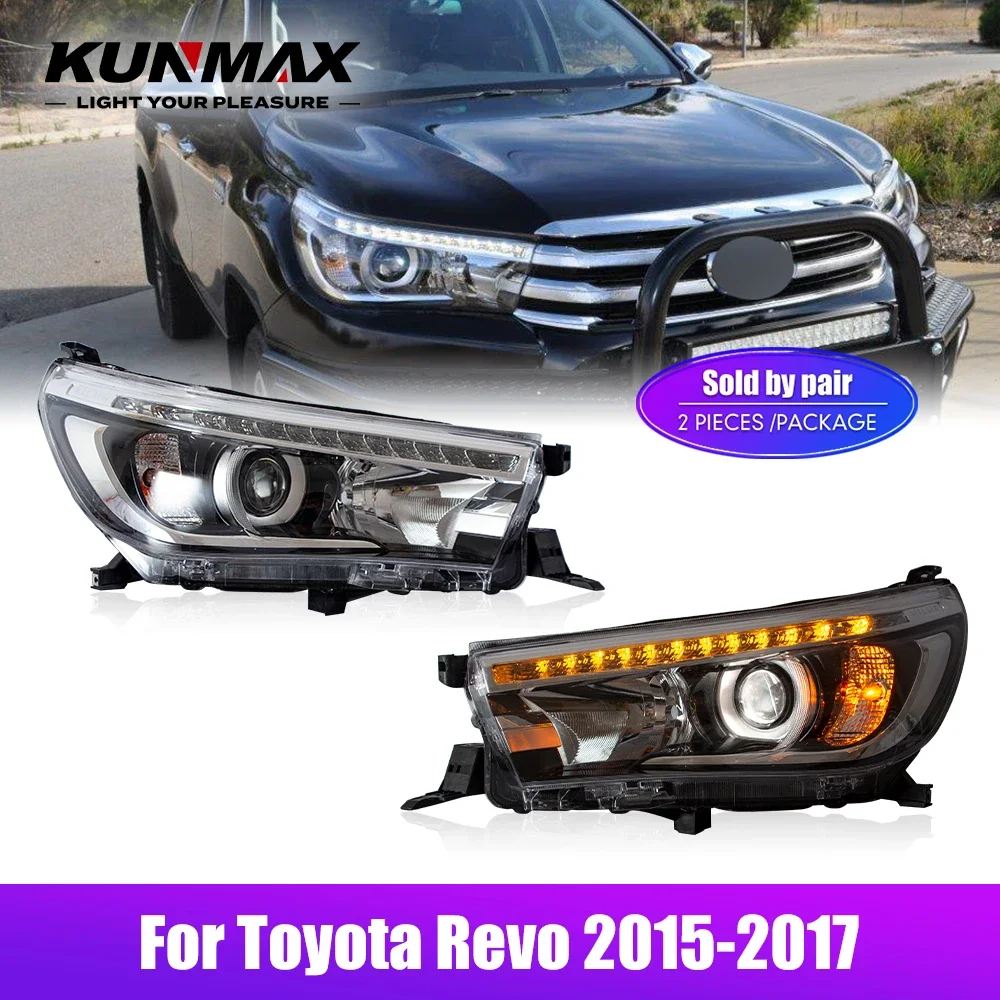 LED Car Headlight Assembly For Toyota revo 2015-2017 Car Styling Head Lamp DRL Tuning Light Plug And Play LED Headlights