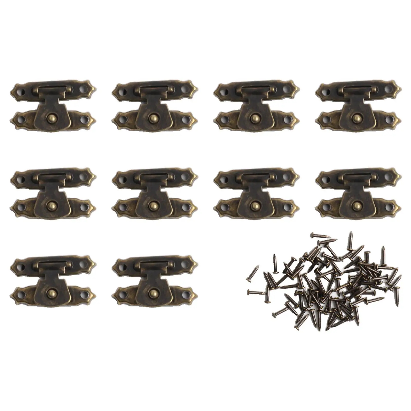 Gebäude Kleine Dinge Schnallen Hause Mit Schrauben 10PCS Verschluss Hardware Gelb Bronze Verbesserung Andere Holzkisten