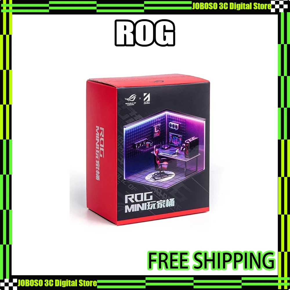 ROG Peripheral MINI Player Bucket Miniature Model Blind Box Bulk Monitor/Chassis/Motherboard/Graphics Card/Earphones 1pc 8pcs
