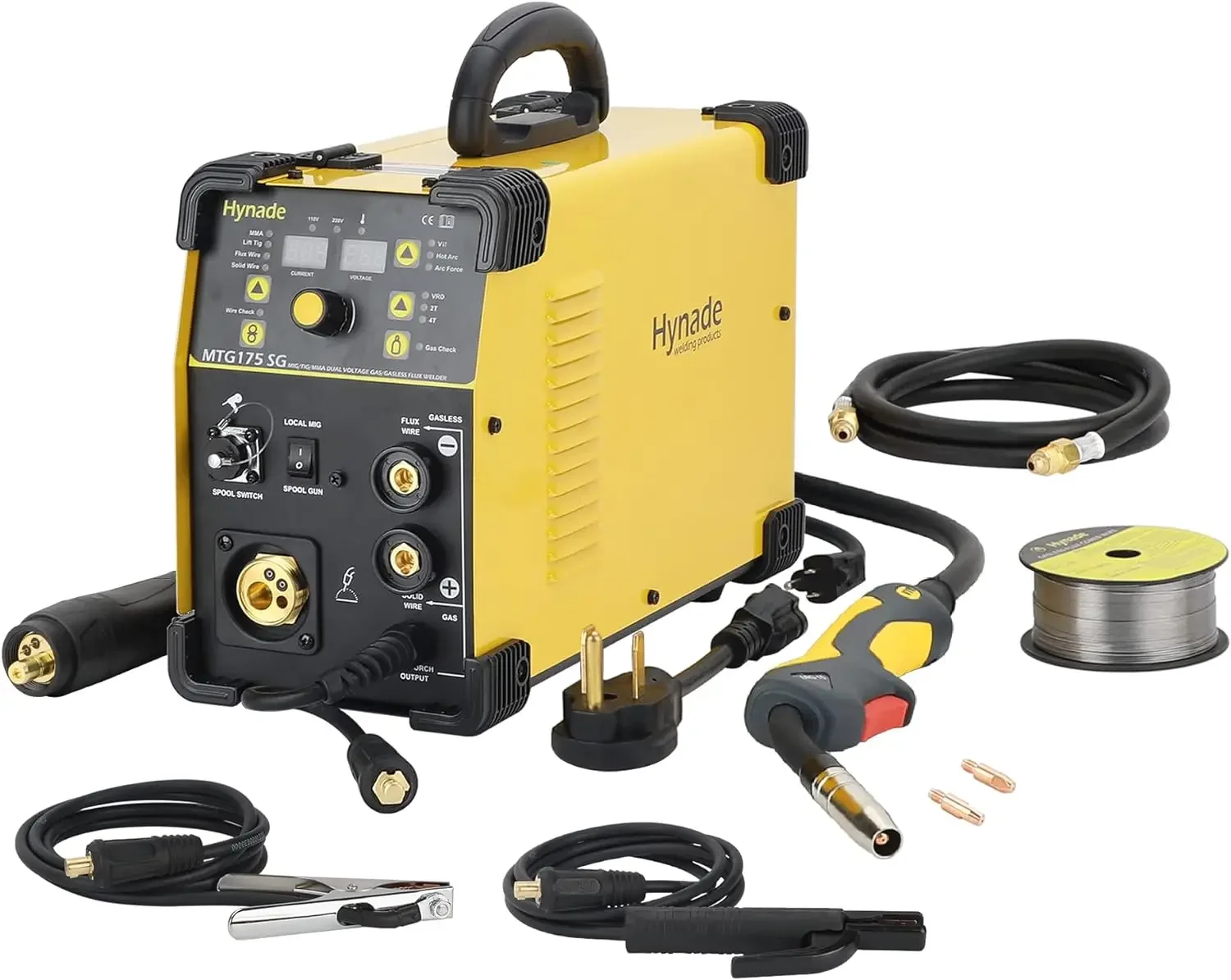 

Mig Welder, Multi-Function 3 in 1 Tig Stick Spool Mig Welder MTG175 SG, Dual Voltage 110/220V Inverter Gas/Gasless(MTG175SG)