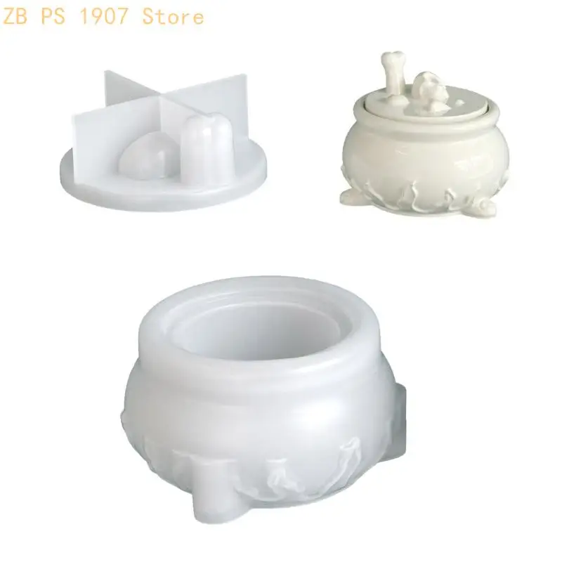 

Flexible Skull Silicone Mold Tear Resistant Candy Storage Jar Moulds Suitable for Halloween Crafts and Home Decorating 55KA