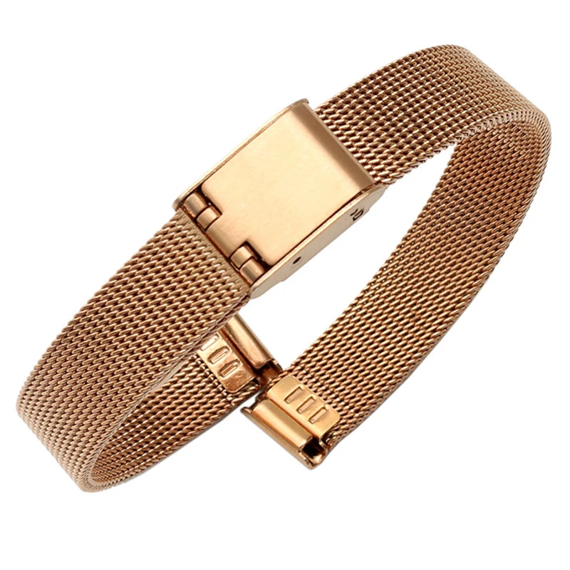 Женский Сверхтонкий браслет из нержавеющей стали с пряжкой, 6, 8, 10, 12, 14, 16 мм