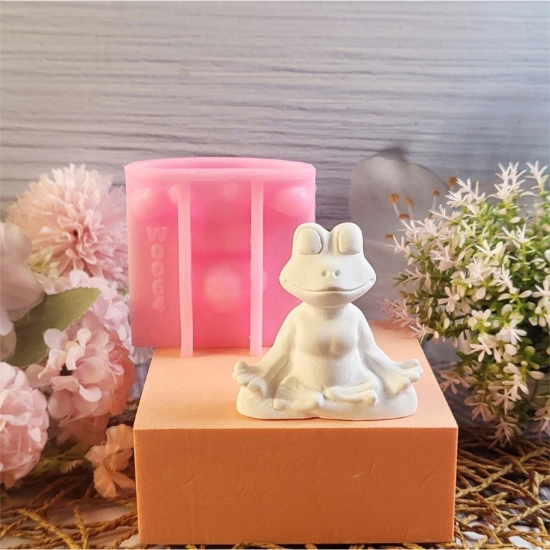 

3D Yoga Frogs Candle Molds Casting Molds Epoxy Resin Molds Ornament Molds Plasters Molds Silicone Mould for Fondant