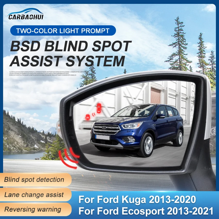 Carro ponto cego sistema de monitoramento bsd bsa bsm sensor de estacionamento pista mudança auxiliar para ford kuga 2013-2020 ecosport 2013-2021