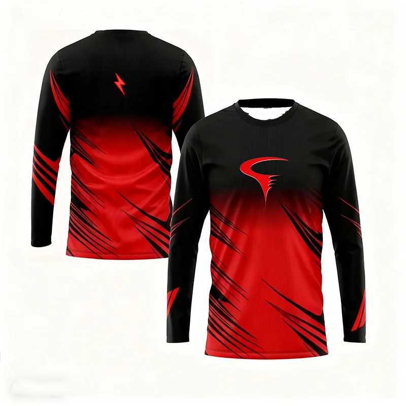 Off-Road Cycling Trend Code 3D Print Racing Long Sleeve – Wear The Track's Passion in Everyday Style