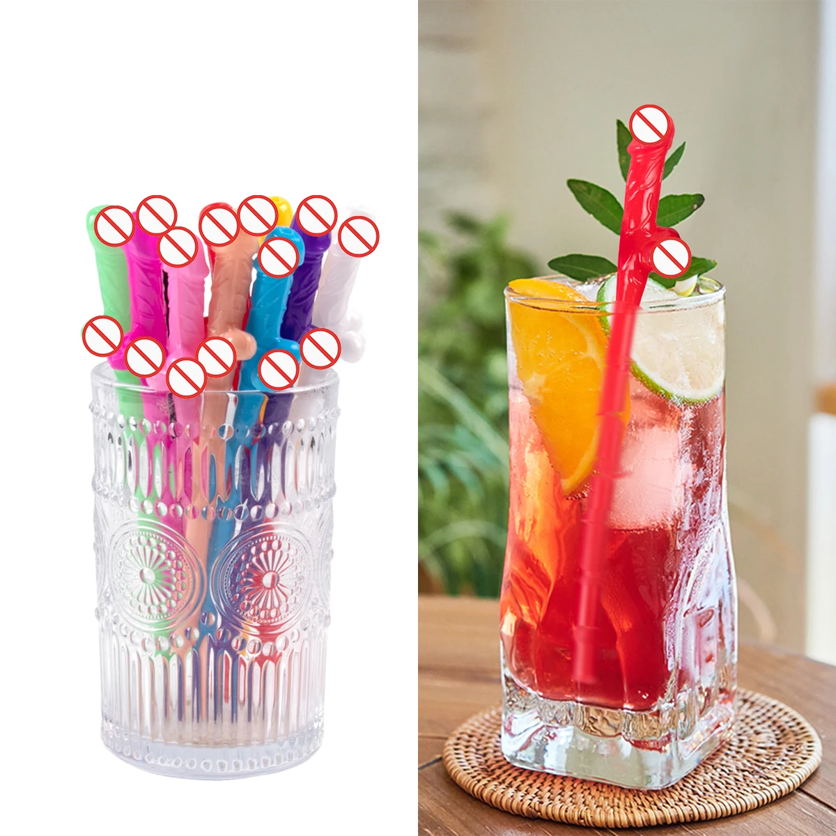 Bachelorette Party Penis Straws Plastic Novelty Nude Dick Drink Straw for Hen Night Bar Decor Wedding Team Bride To Be Supplies