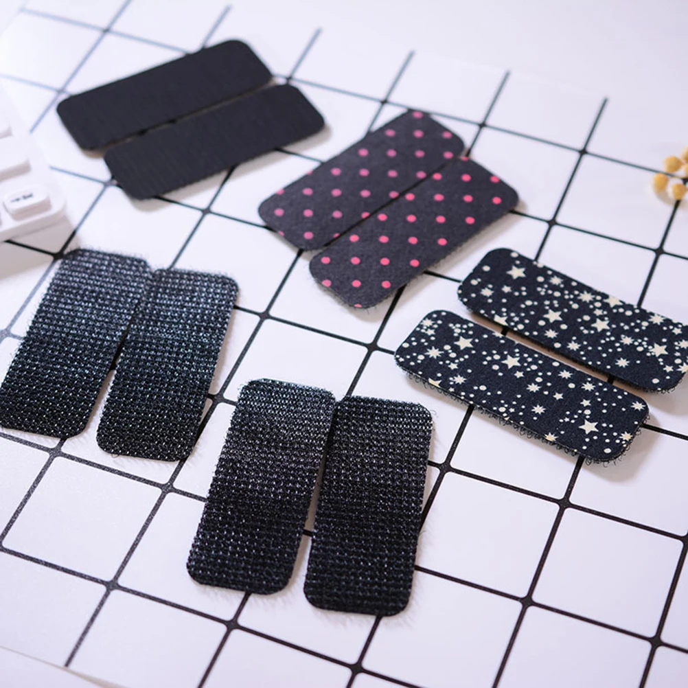 

8Pairs Nonmetallic Hair Fringe Grippers Dot Heart Design Perfect for Tight Ponytails Anytime Day Convenience Hair Stickers