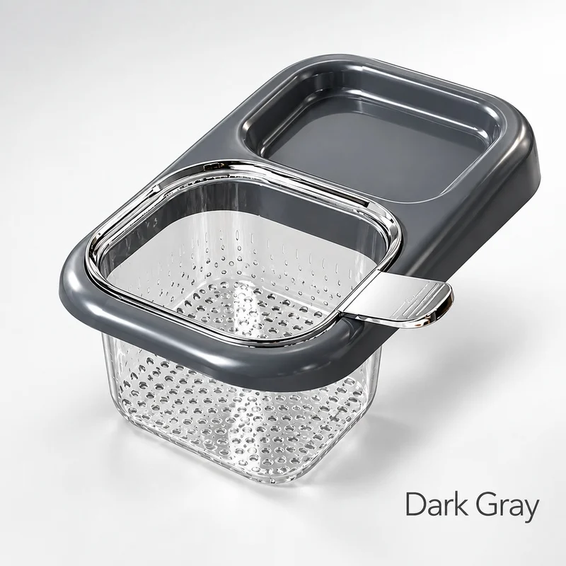 Kitchen Sink Drain Basket Suction Cup Food Waste Strainer Wet Dry Separator Sponge Storage Holder for Kitchen Sink